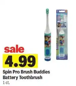 Meijer Spin Pro Brush Buddies Battery Toothbrush offer