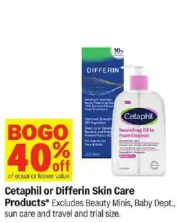 Meijer Cetaphil or Differin Skin Care Products offer