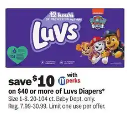 Meijer Luv's Diapers offer