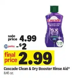Meijer Cascade Clean & Dry Booster Rinse Aid offer