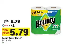 Meijer Bounty paper towels offer