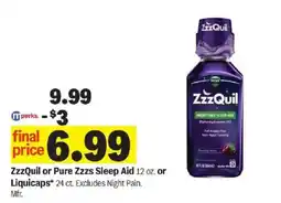 Meijer ZzzQuil or Pure Zzzs Sleep Aid offer