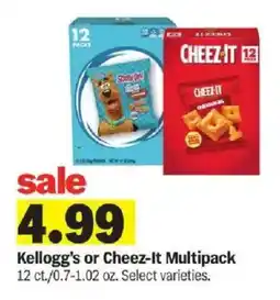 Meijer Kellogg's or Cheez-It Multipack offer