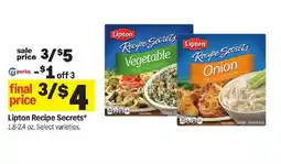 Meijer Lipton Recipe Secrets offer