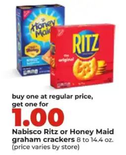 Hy-Vee Nabisco Ritz or Honey Maid graham crackers offer