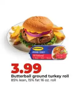 Hy-Vee Butterball ground turkey roll offer