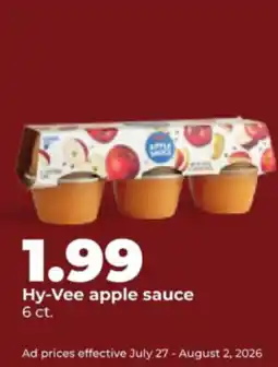 Hy-Vee Hy-Vee apple sauce offer