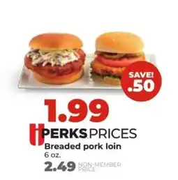 Hy-Vee H Perks Prices Breaded Pork Loin offer