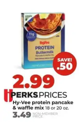 Hy-Vee Hy-Vee protein pancake & waffle mix offer