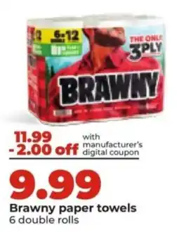 Hy-Vee Brawny paper towels offer