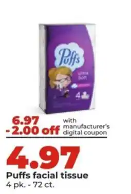 Hy-Vee Puffs facial tissue offer