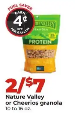 Hy-Vee Nature Valley or Cheerios granola offer