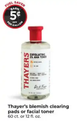 Hy-Vee Thayer's blemish clearing pads or facial toner offer