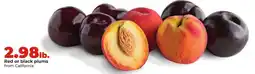 Hy-Vee Red or black plums from california offer