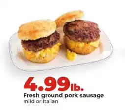 Hy-Vee Fresh ground pork sausage offer