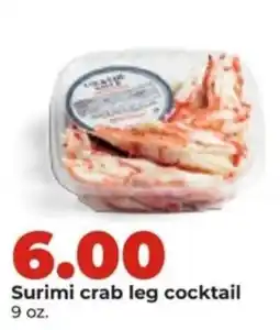 Hy-Vee Surimi crab leg cocktail offer