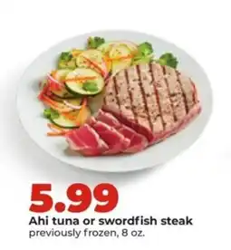 Hy-Vee Ahi tuna or swordfish steak offer