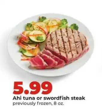 Hy-Vee Ahi tuna or swordfish steak offer