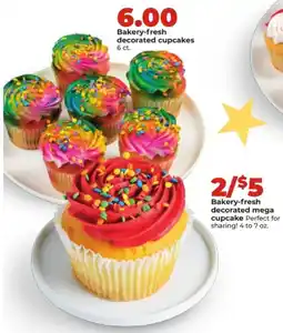 Hy-Vee Bakery-fresh decorated mega cupcake offer