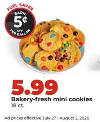 Hy-Vee Bakery-fresh mini cookies offer