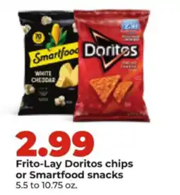 Hy-Vee Frito-Lay Doritos chips or Smartfood snacks offer