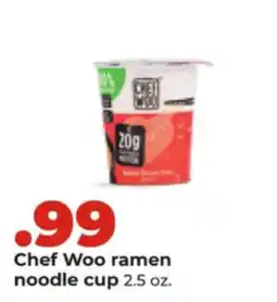 Hy-Vee Chef Woo ramen noodle cup offer