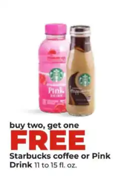 Hy-Vee Starbucks coffee or Pink Drink offer