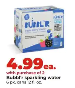 Hy-Vee Bubbl'r sparkling water offer