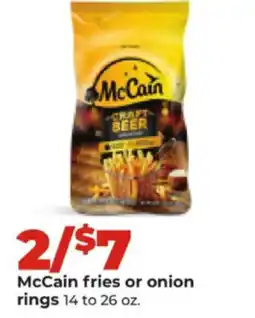 Hy-Vee McCain fries or onion rings offer