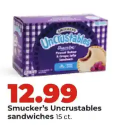 Hy-Vee Smucker's Uncrustables sandwiches offer