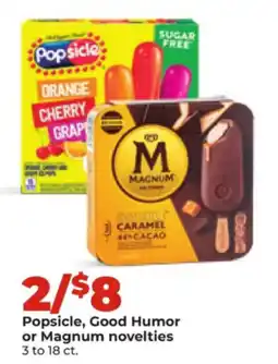 Hy-Vee Popsicle, Good Humor or Magnum novelties offer