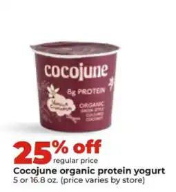 Hy-Vee Cocojune organic protein yogurt offer