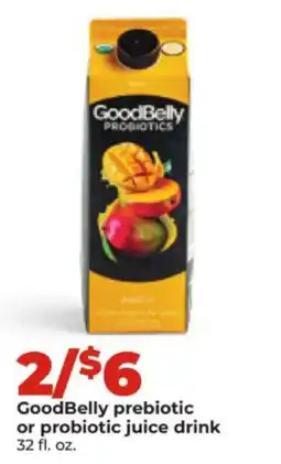 Hy-Vee GoodBelly prebiotic or probiotic juice drink offer