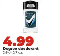 Hy-Vee Degree deodorant offer