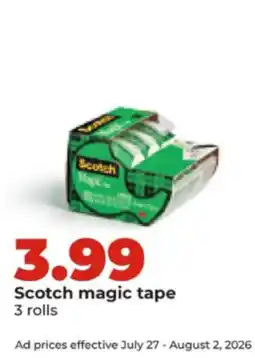 Hy-Vee Scotch magic tape offer