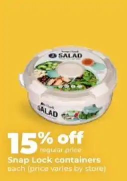 Hy-Vee Snap Lock containers offer