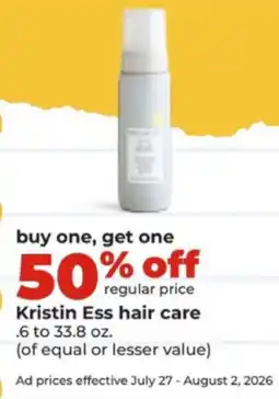 Hy-Vee Kristin Ess hair care offer