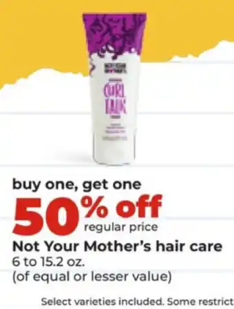 Hy-Vee Not Your Mother's hair care offer