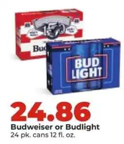 Hy-Vee Budweiser or Budlight offer