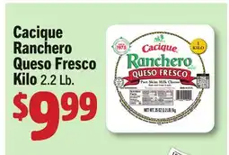 Vallarta Supermarkets Cacique Ranchero Queso Fresco Kilo offer