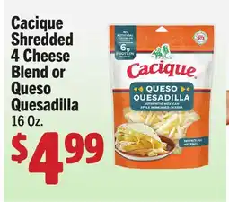 Vallarta Supermarkets Cacique Shredded 4 Cheese Blend or Queso Quesadilla offer
