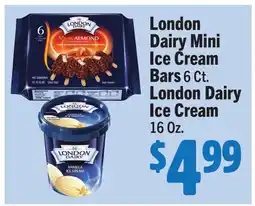 Vallarta Supermarkets London Dairy Mini Ice Cream Bars 6 Ct. London Dairy Ice Cream offer