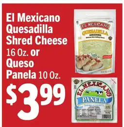 Vallarta Supermarkets El Mexicano Quesadilla Shred Cheese 16 Oz. or Queso Panela 10 Oz offer