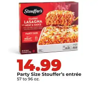 Hy-Vee Party Size Stouffer's entrée offer