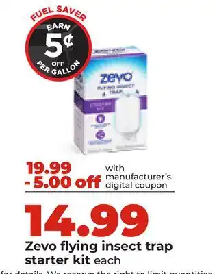 Hy-Vee Zeko flying insect trap starter kit offer