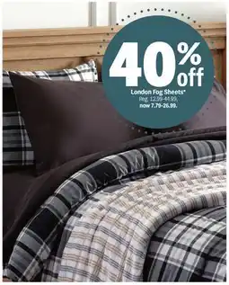 Meijer London Fog Sheets offer
