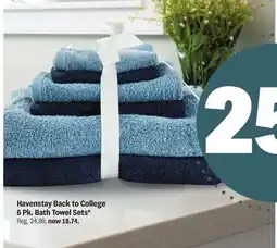 Meijer Havenstay Back to College 6 Pk. Bath Towel Sets offer