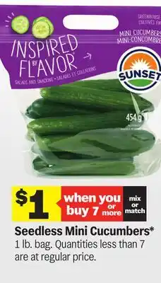 Meijer Seedless Mini Cucumbers offer