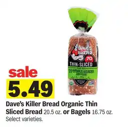 Meijer Dave's Killer Bread Organic Thin Sliced Bread or Bagels offer