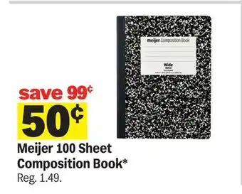 Meijer Meijer 100 Sheet Composition Book offer